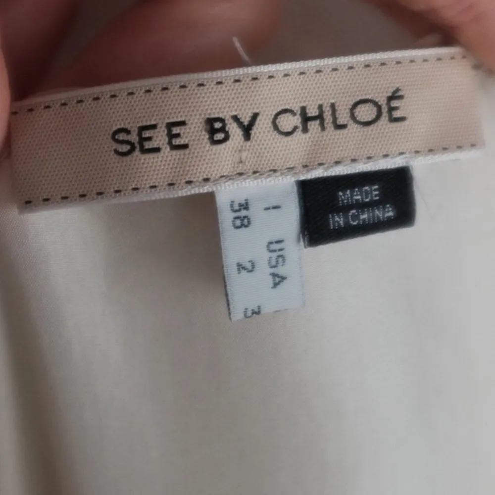 See By Chloe Color Block Black Cream Yellow Dress - Image 4