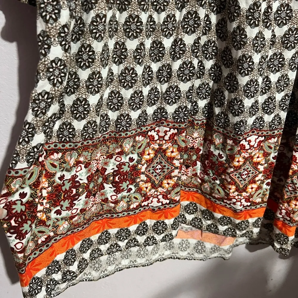 Haute Monde Floral 3/4 Sleeve Flowy Tassel Mini Dress - Image 5