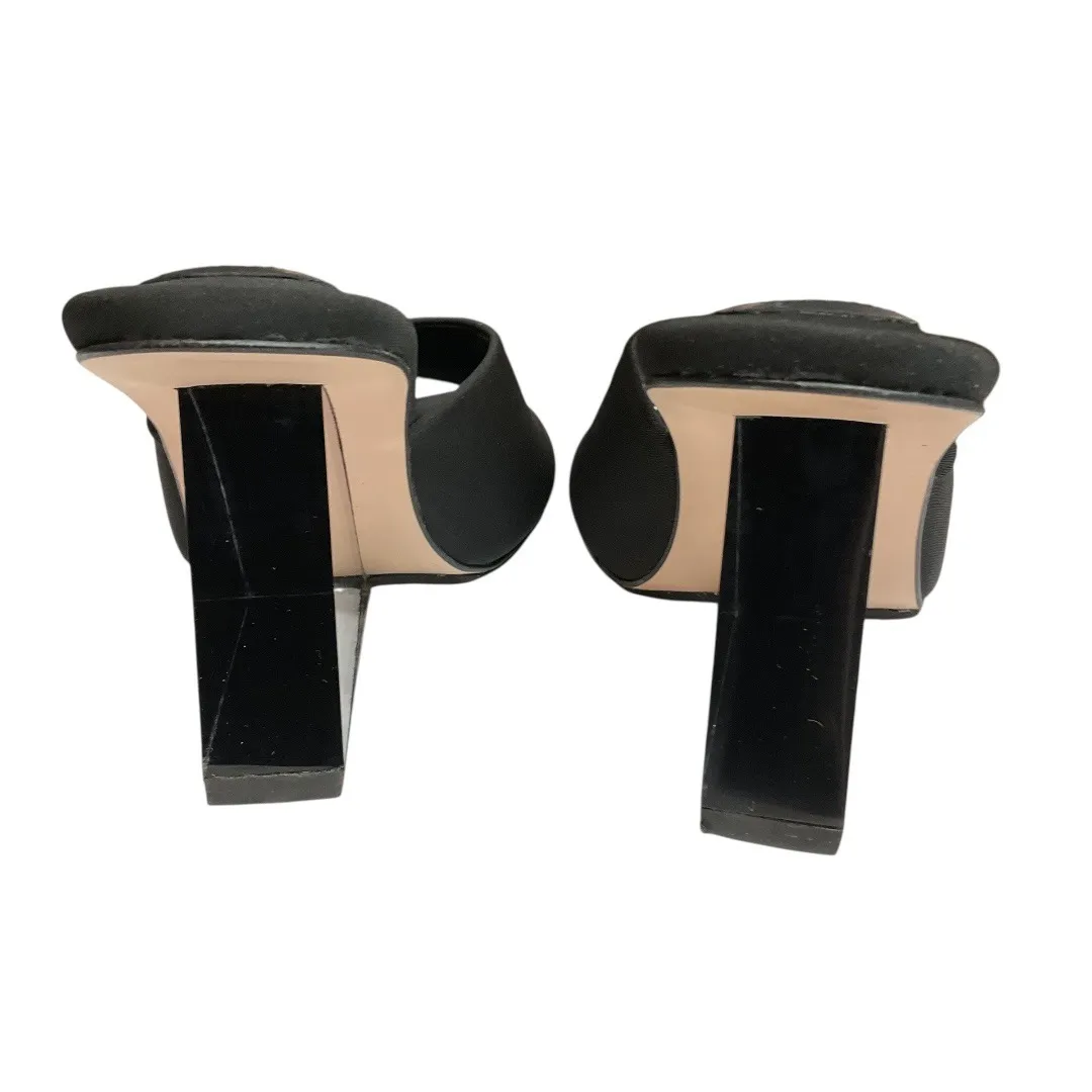 Good American Kardashian Clear Wedge Pointed Sandals Black Neoprene Size 8.5 NWT - Image 12