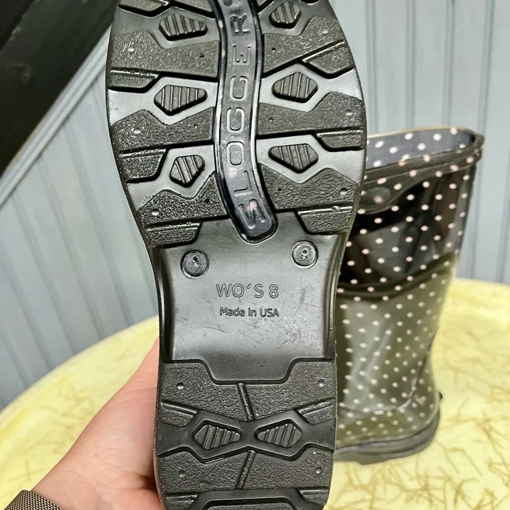 Sloggers Polka Dot Garden Boots, Size 8 EUC - Image 6