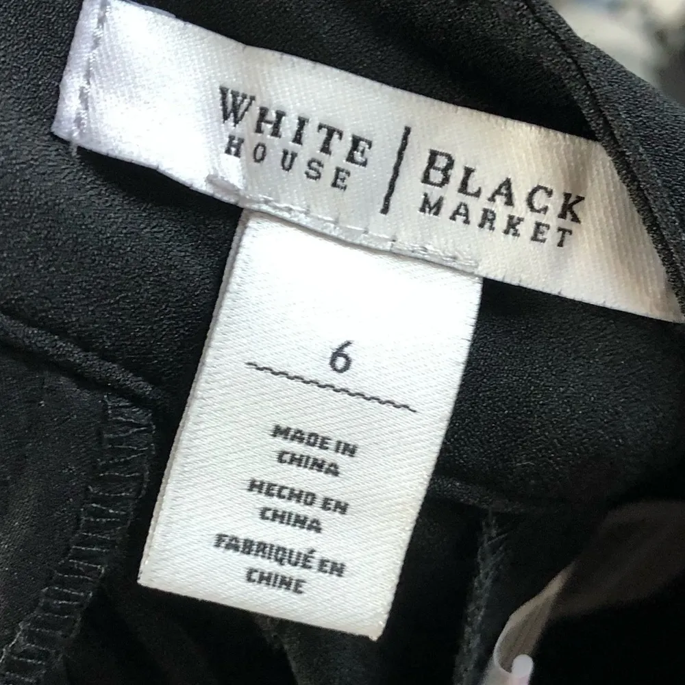 White House Black Market WHBM Black Ankle Crop Dress Pants 6 - Image 4