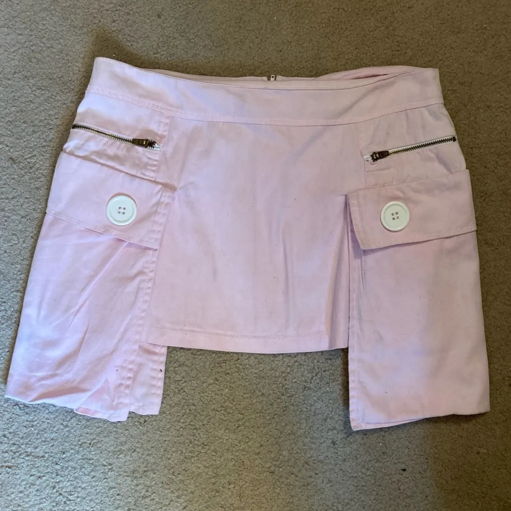 VINTAGE Excellent Condition Pink Exaggerated Side Pocket Cargo Style Mini. Size 6P - Image 8