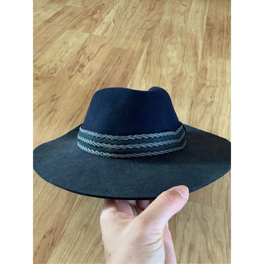 Unisex wool hat from Peru handmade size large Blue - Image 2