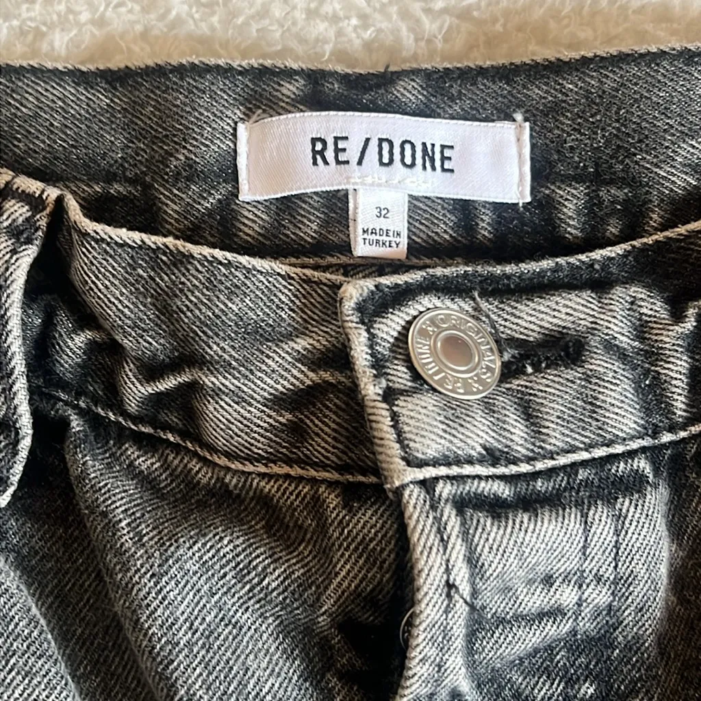 RE/DONE Super‎ High Drainpipe Jeans Gray Wash Size 32 NWT - Image 9