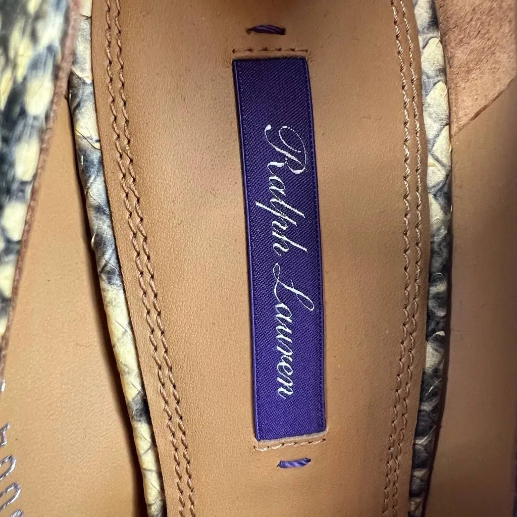 Ralph Lauren Purple Label Armissa Ayers Python pumps heels Size 39.5 snakeskin - Image 6