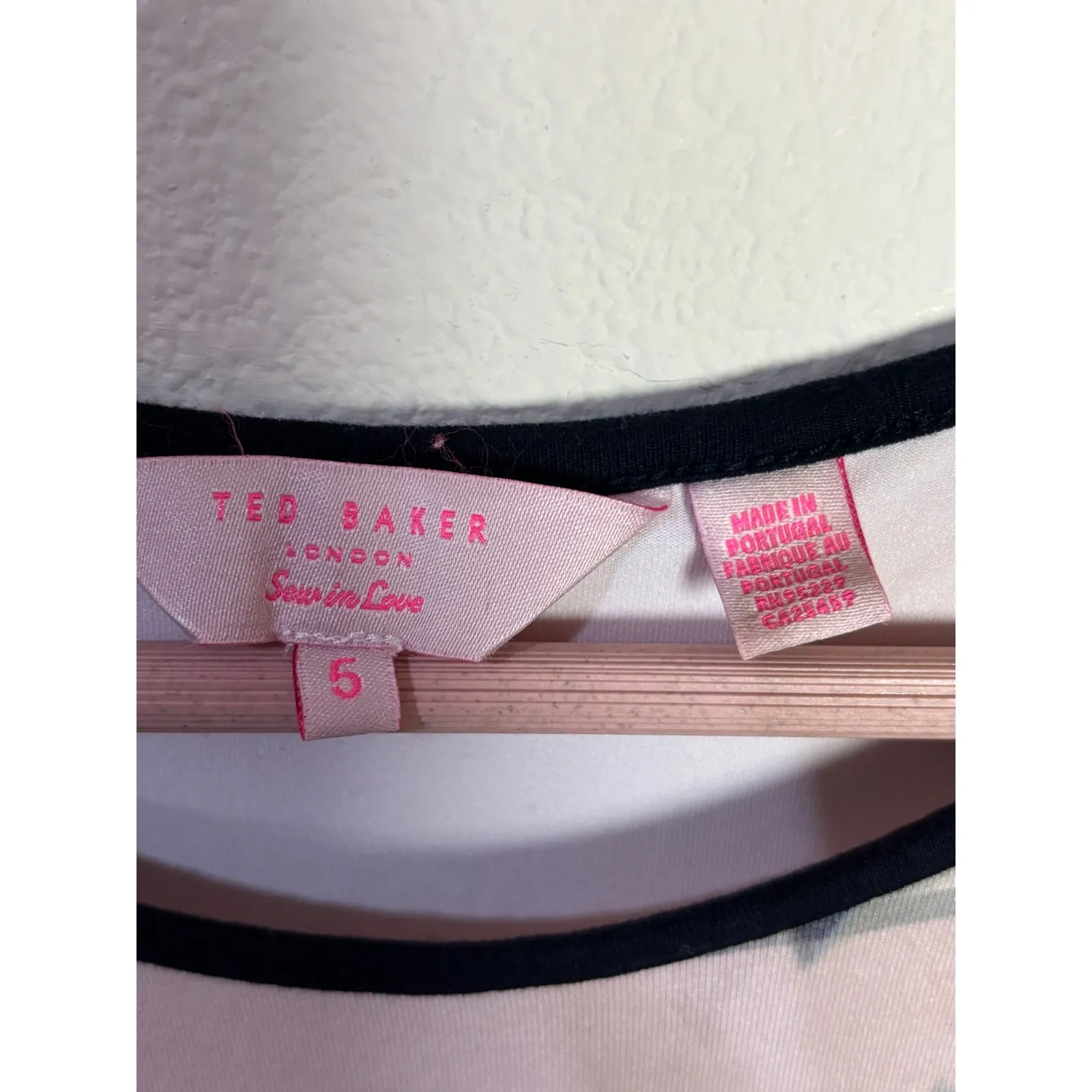 Ted Baker Laya Sleeveless Peony Striped Midi Dress Bodycon sz Large Floral Euro - Image 10