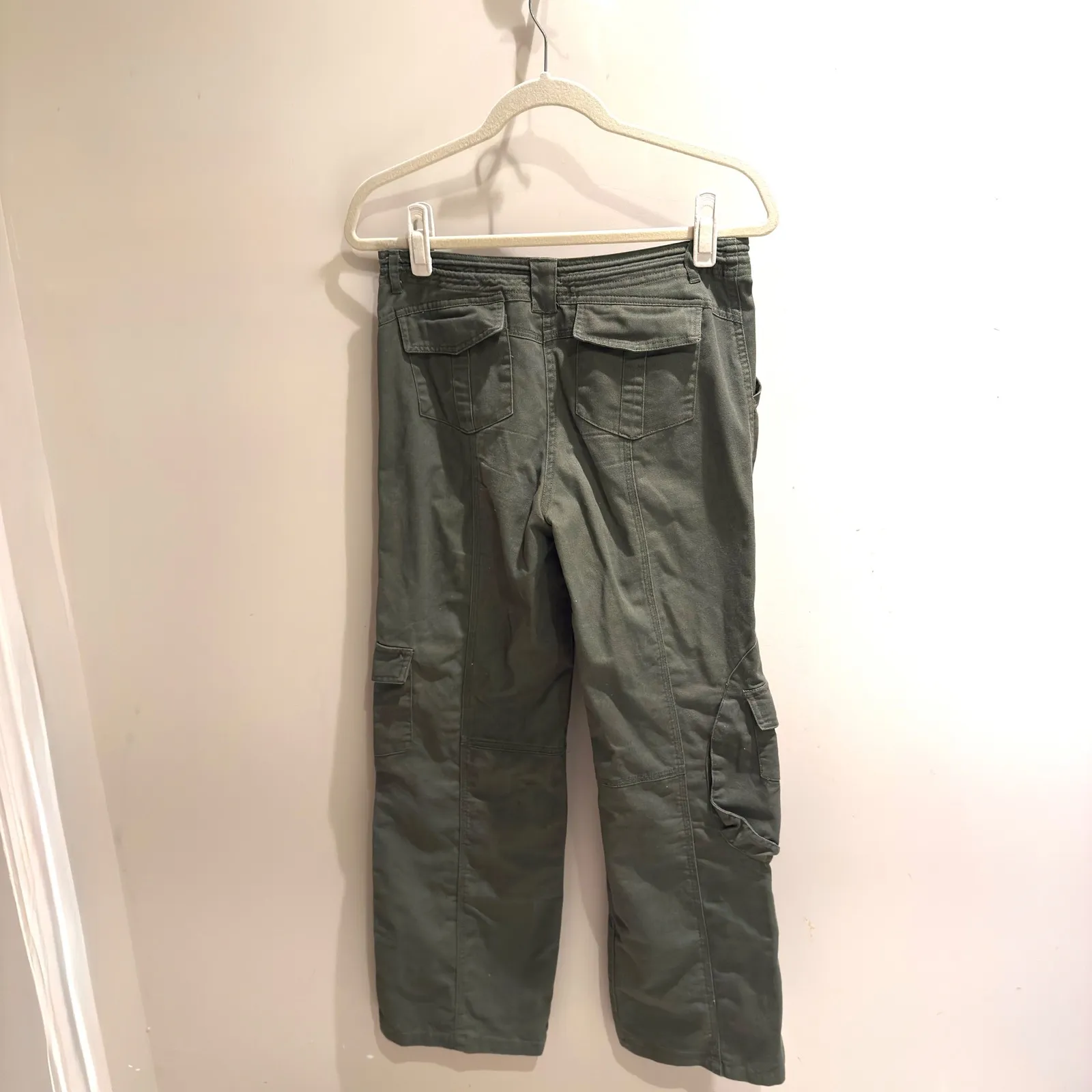 Khaki Cargo Pants Women Cargo Pants Olive Green Utility Pants Casual One Size - Image 6