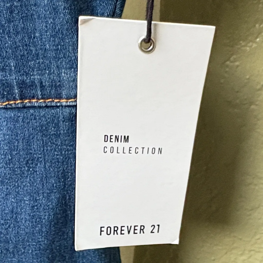 Forever 21 Sleeveless Button Down Denim Mini Dress NWT - Image 7