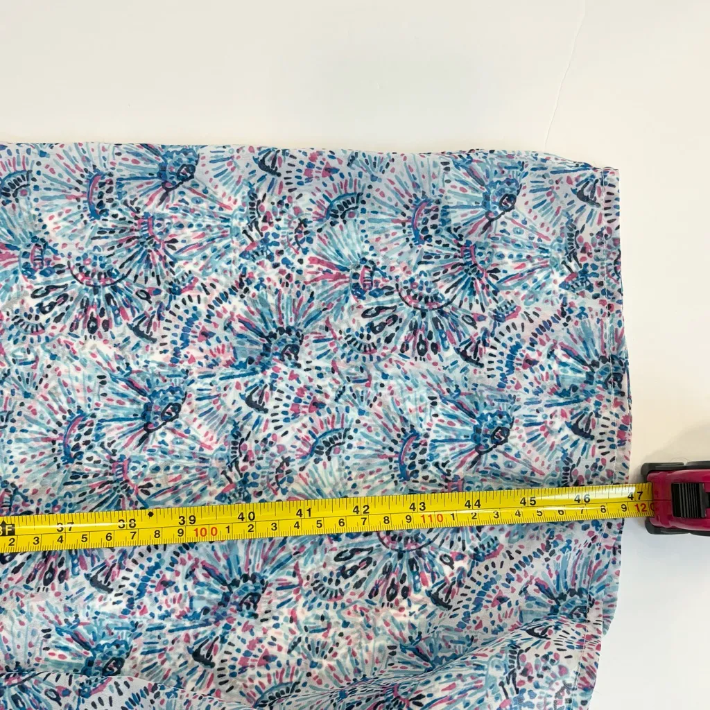 Simply Southern Floral Maxi Dress Sheer Buttons Blue/Pink Pastel Cottage Flowy - Image 10