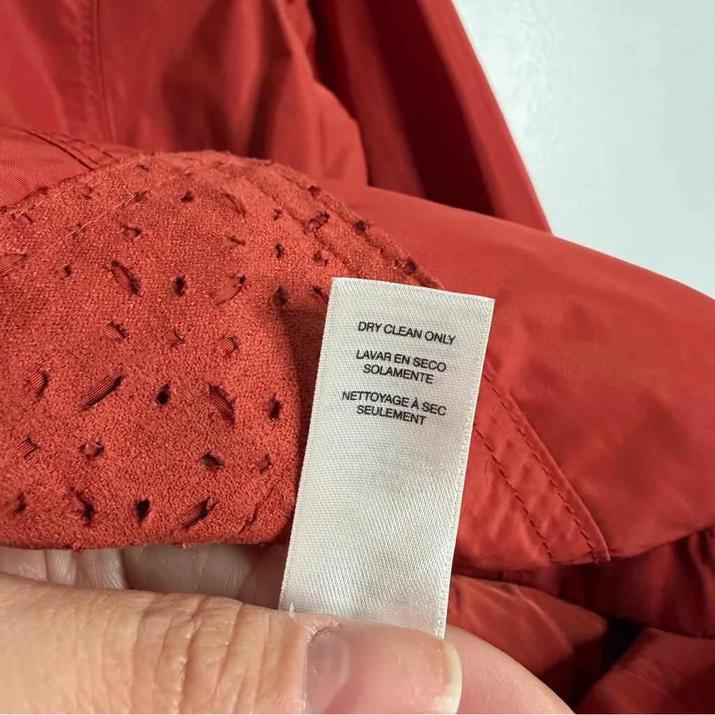 Chico’s Zenergy Windbreaker Jacket Large Laser Cut Detail Burnt Orange Chicos 2 - Image 5