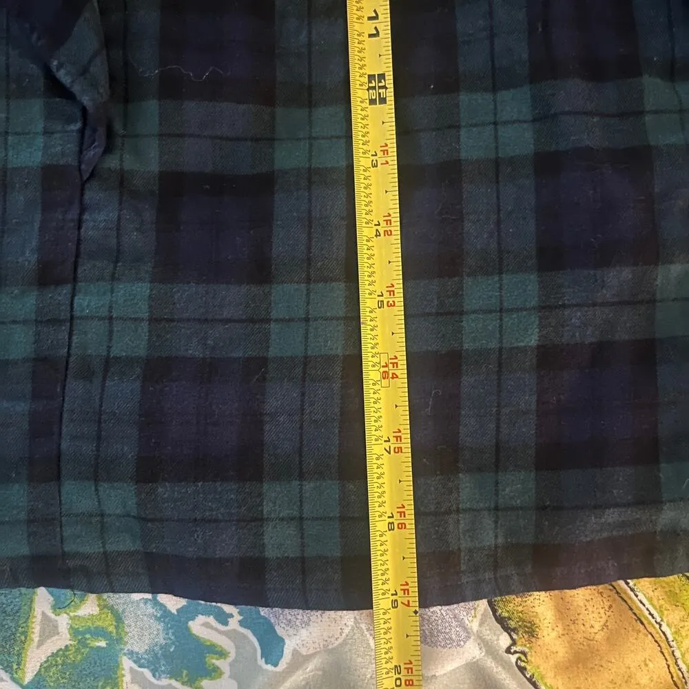 J. Crew Women's Flannel Squareneck Ruffle Plaid Cotton Long Sleeve Top PXS NWT Green Size XS - Image 7