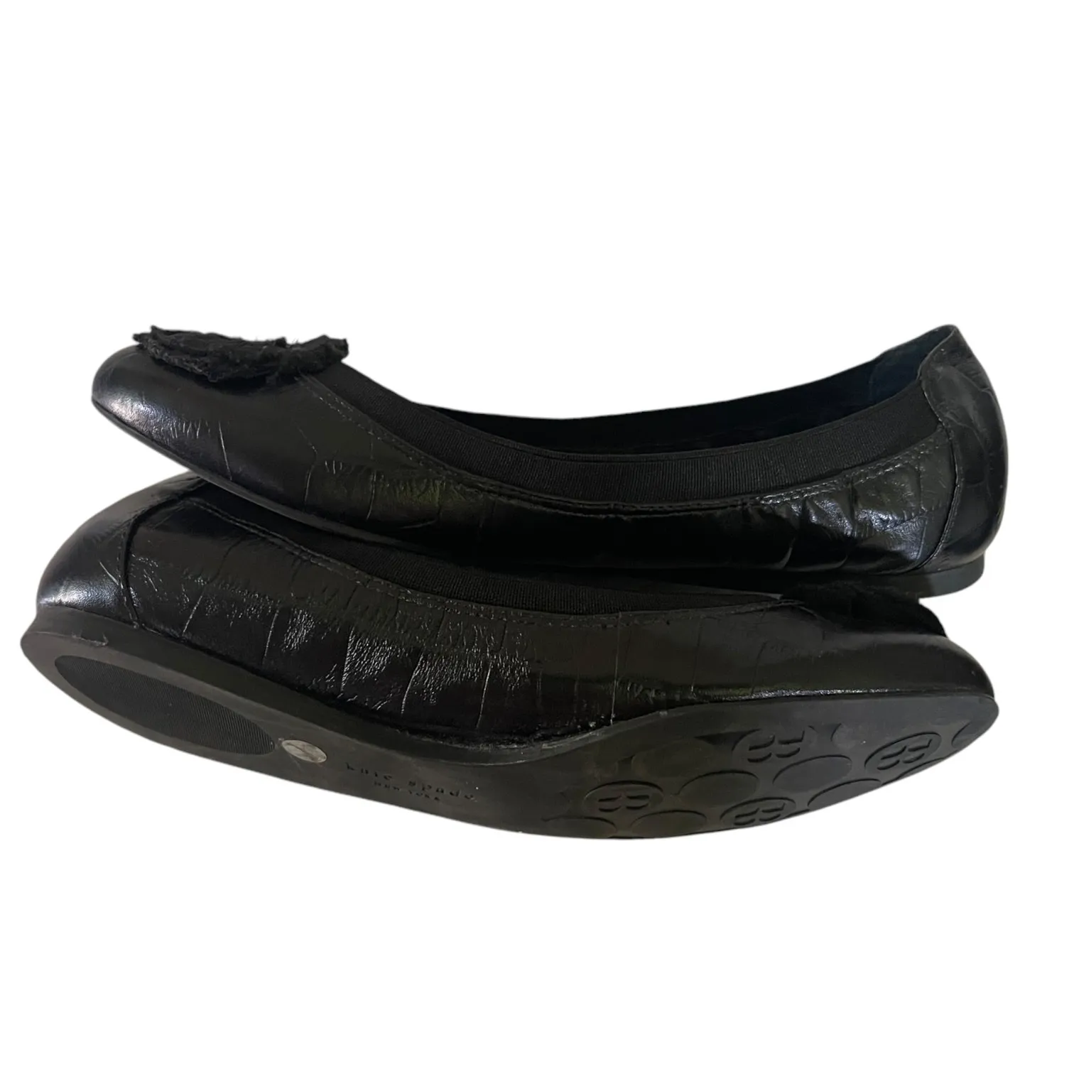 Kate Spade Black Leather Slip On Ballet Flats Size 6.5 - Image 7