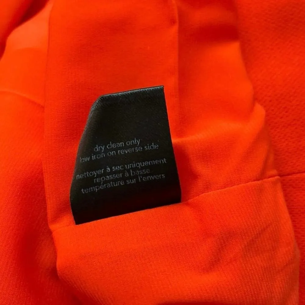 Raoul Orange Red Sleeveless Square Neck Career Office Work Midi Sheath Dress 14 - Image 8