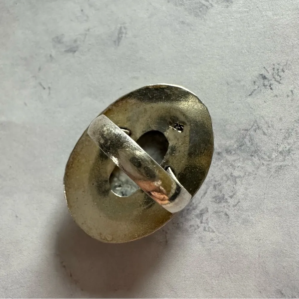 Bumblebee Jasper Genuine Stone 925 Sterling Silver Ring - Image 3