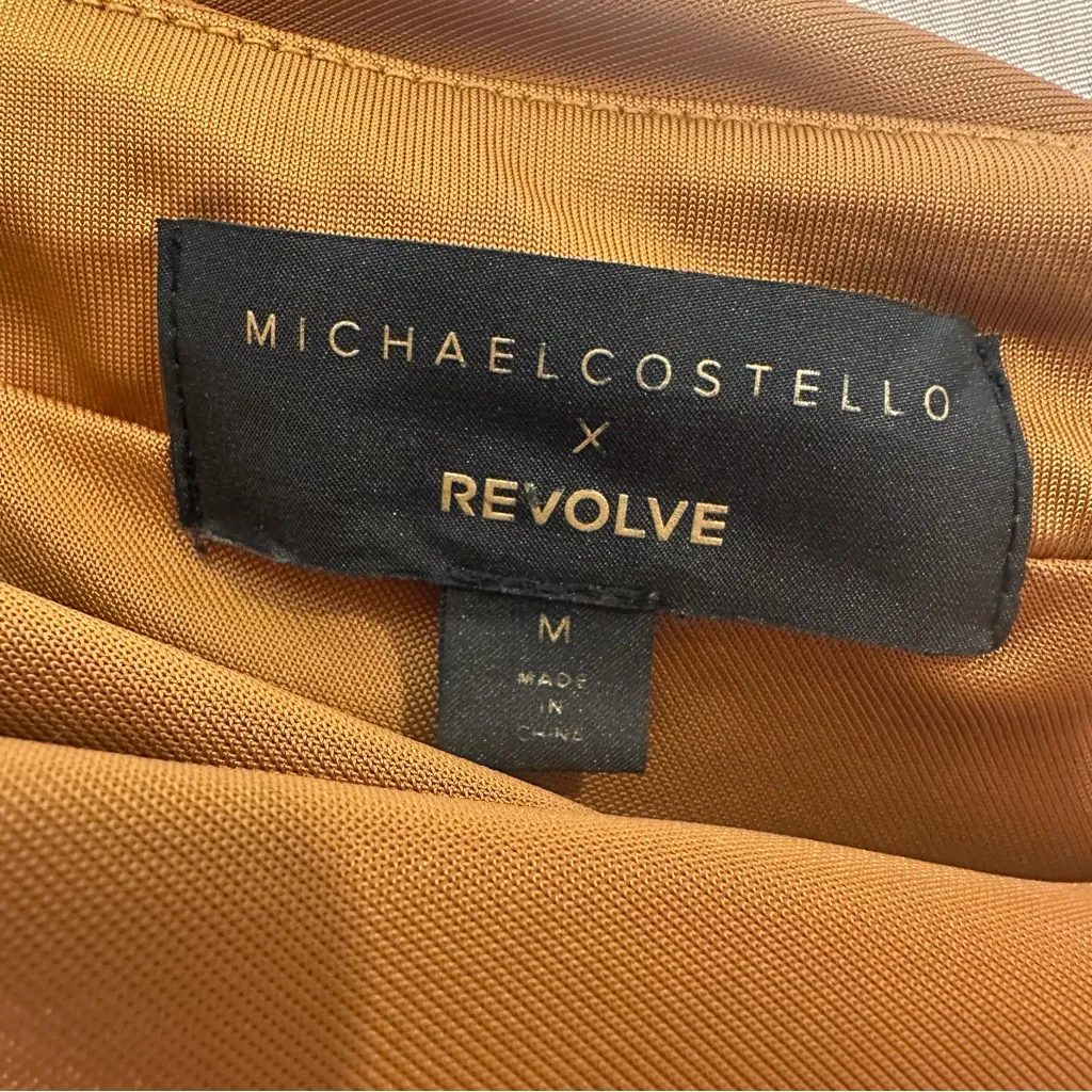 Michael Costello X REVOLVE Electra Dress Nude Tan Gold Medium - Image 9