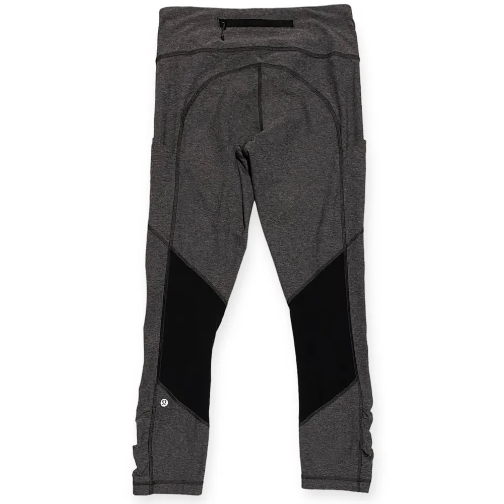 Heather Grey & Black Capri Leggings size 6 - Image 2