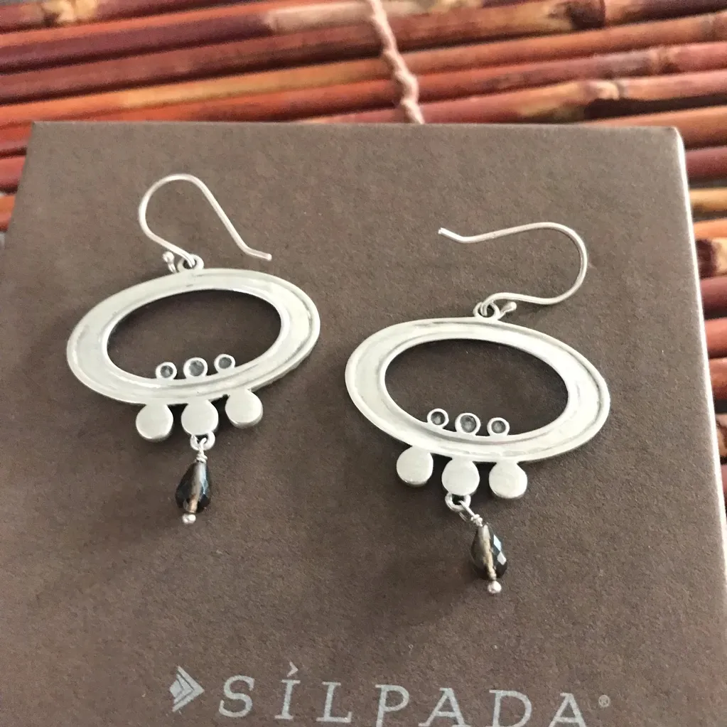 Silpada Sterling Silver Oval Turquoise Earrings - Image 5