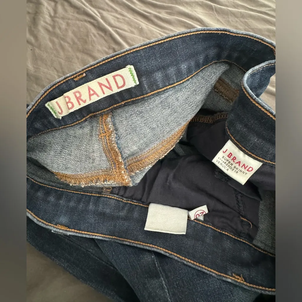 J Brand Veruca Dark Medium Wash Skinny Denim Jeans 26 - Image 5