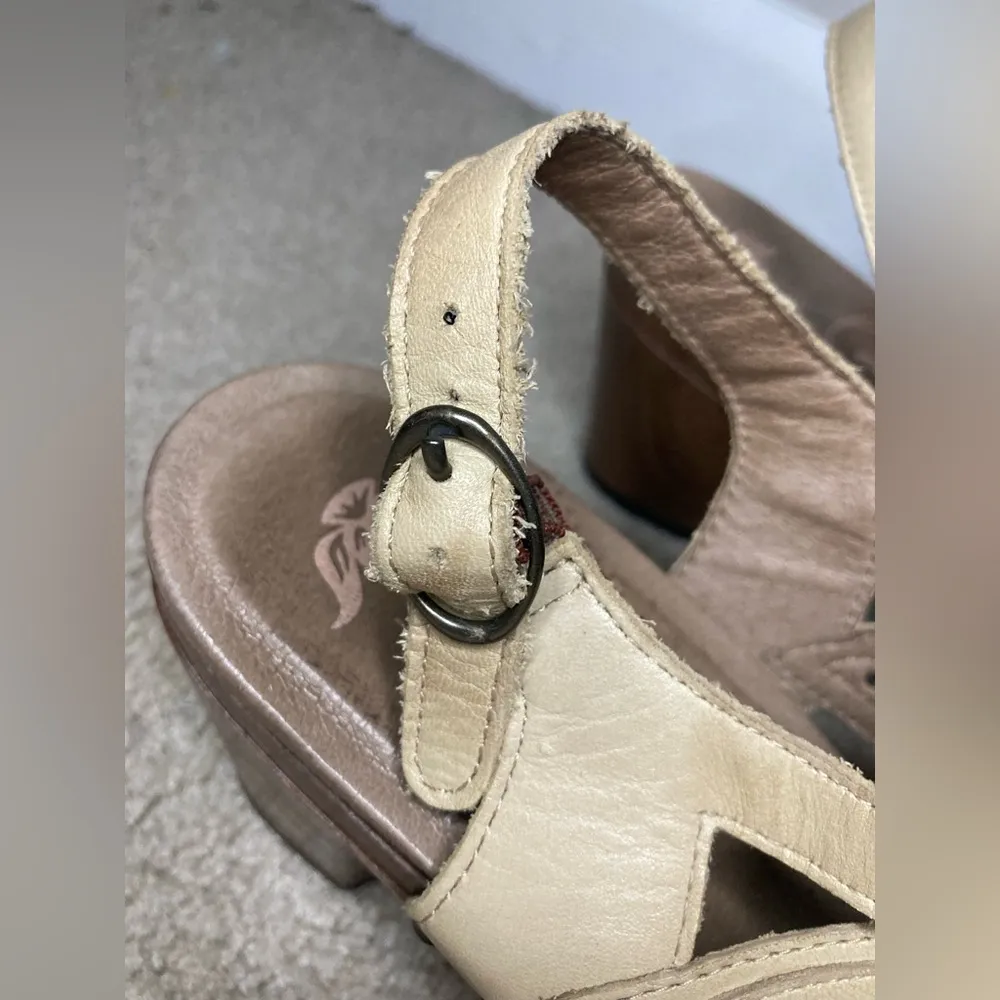 Dansko Nina Leather Strappy Heeled Sandals Size 41 European US 10 Tan - Image 5