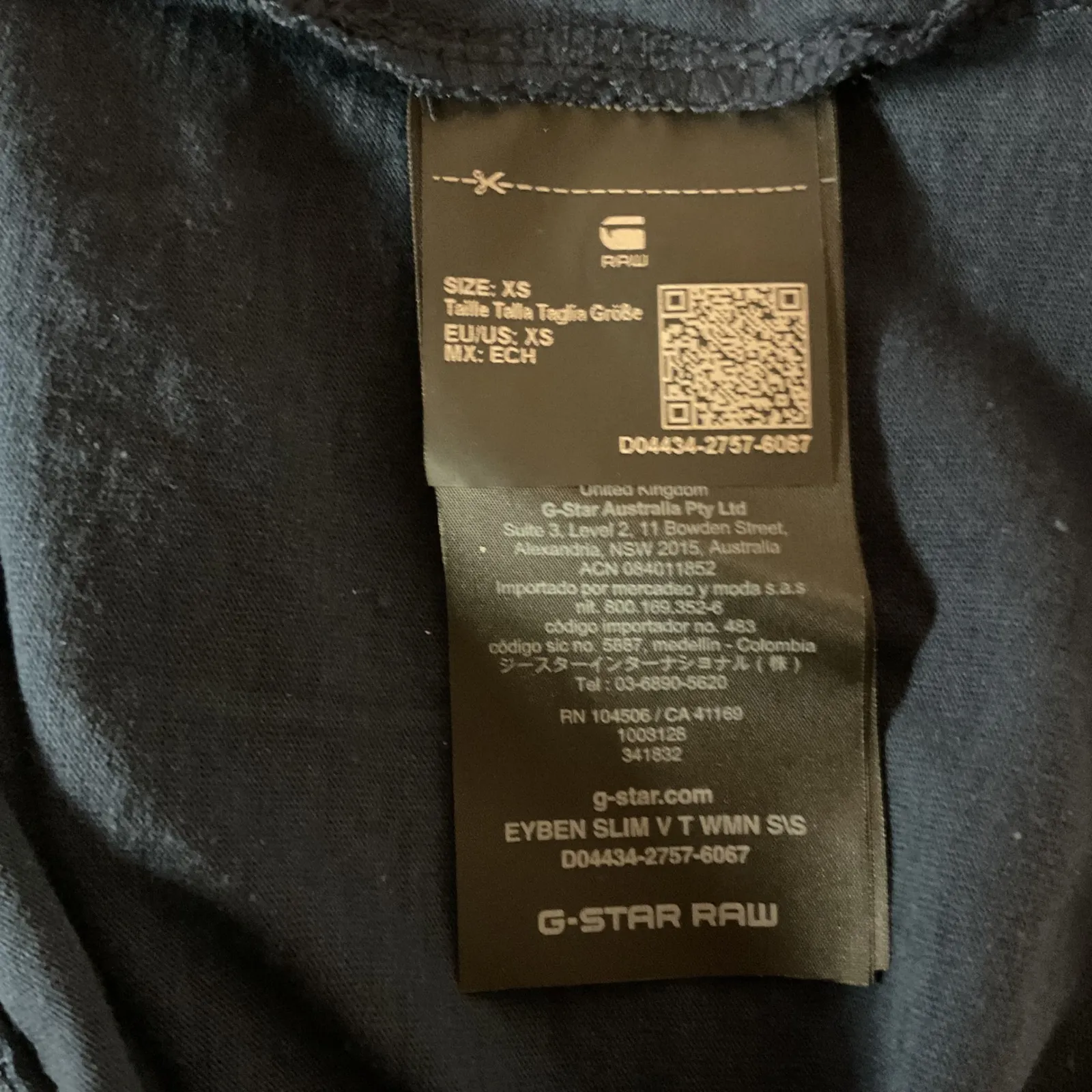 G-Star Eyben Slim Fit Short Sleeve Round Neck T-Shirt Sartho Blue Size XS NWT - Image 11