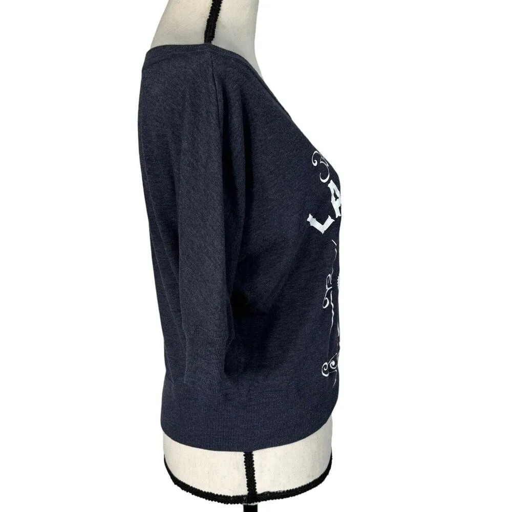 Zenana Outfitters Medium Top Graphic Dolman Sleeve Boat Neck Las Vegas Sin City - Image 4