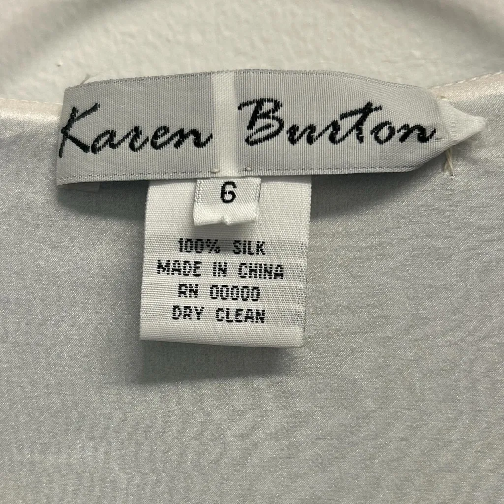 Karen Burton Silk Blue Button - Image 6