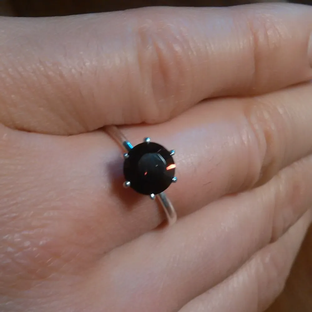 Swarovski Crystal Sterling Silver Ring (Size 8) - Image 7