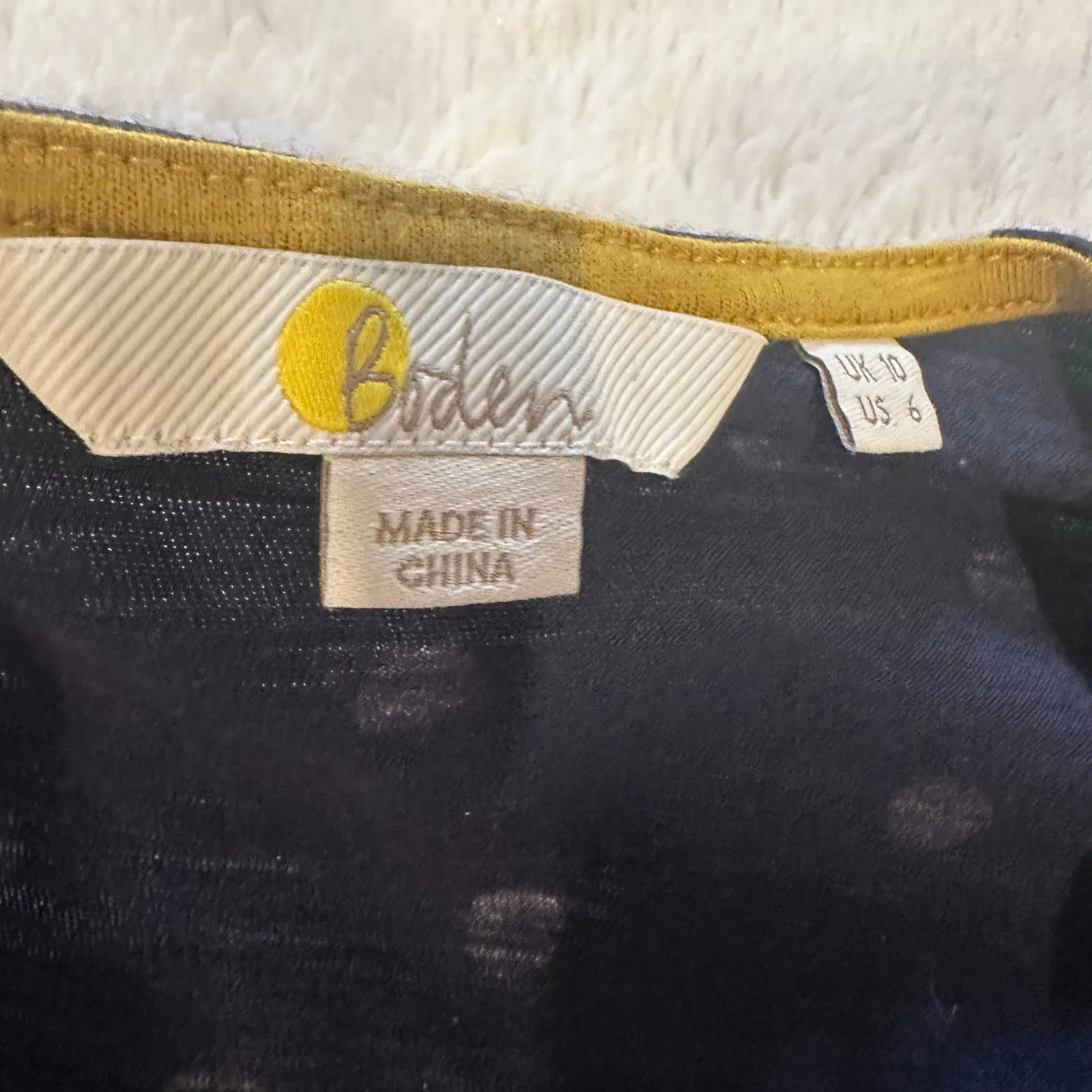 Boden Blue Polka Dot Wrap Blouse sz 6 Women's Boden Top Flutter Sleeve Tee - Image 6