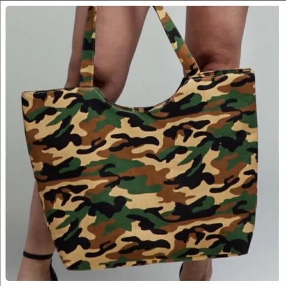 Camo Tote Bag‎ Green - Image 2