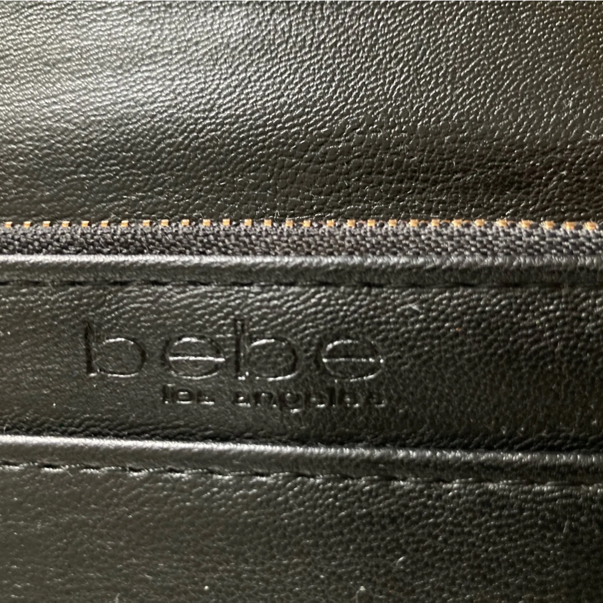 bebe Black Crossbody Bag with Gold Accents. Bebe Black Quilted Crossbody Bag - Image 8