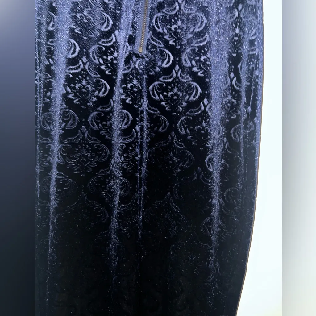 NWOT PRIVY Blue sexy bodycon velvet mesh dress - Image 4