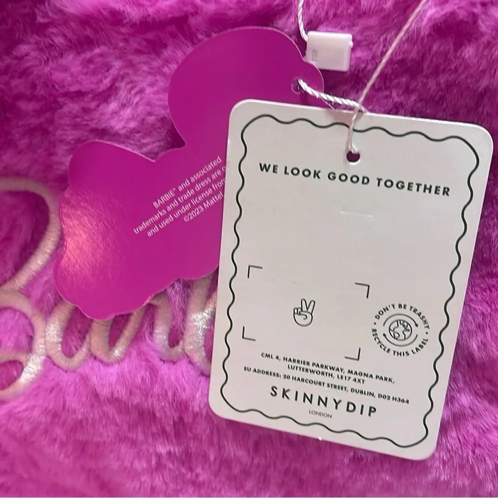 Barbie & Skinnydip London Collaboration Pink Furry Crossbody RARE Purse Bag - Image 10