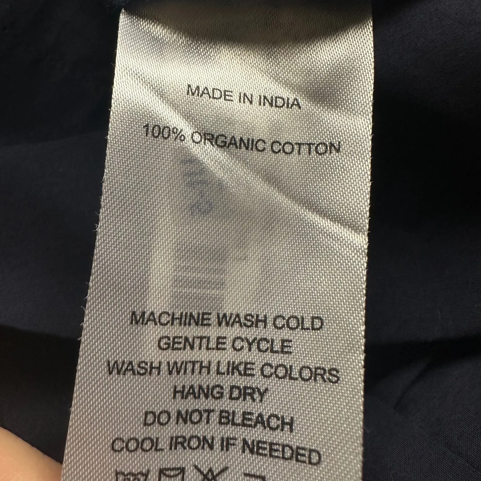 NWT Quince Women's Navy 100% Organic Cotton Poplin Tiered Maxi Dress Small - Image 8