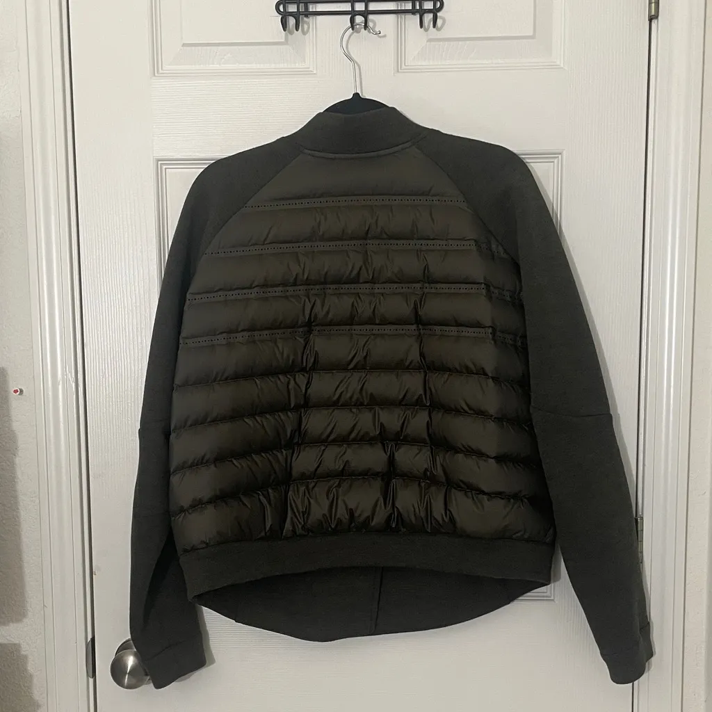 Nike Aeroloft 800 Down Tech Fleece Moto Jacket Olive Green Size XL - Image 8