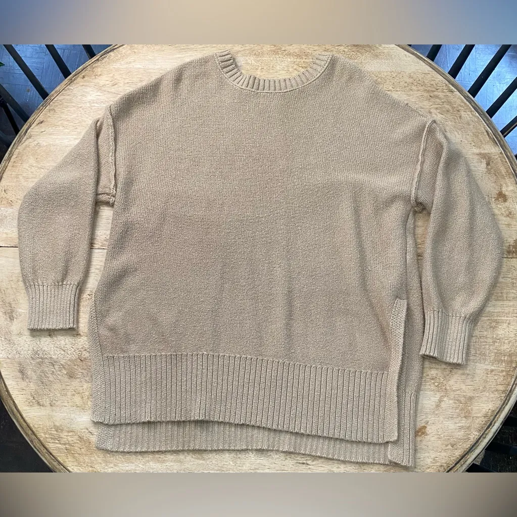 Aerie Women’s Sz S Tan Desert Knit Oversized Sweater - Image 4