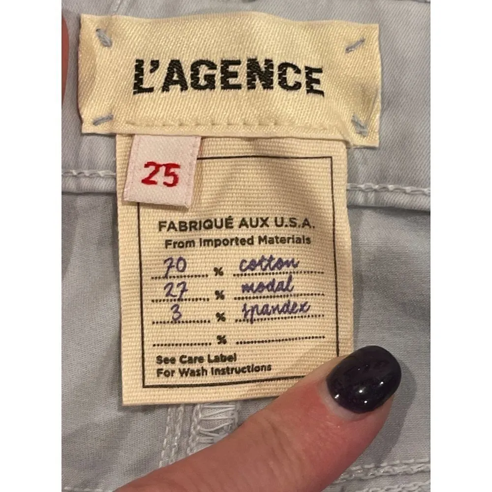 L'Agence Light Blue Margot Skinny High-Rise Bridgewater Cropped Jeans Size 25‎ - Image 15