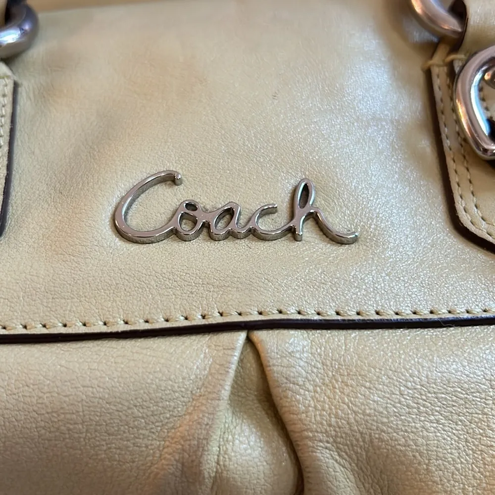 Coach Ashley convertible satchel or shoulder bag in lime green pebble leather - Image 2