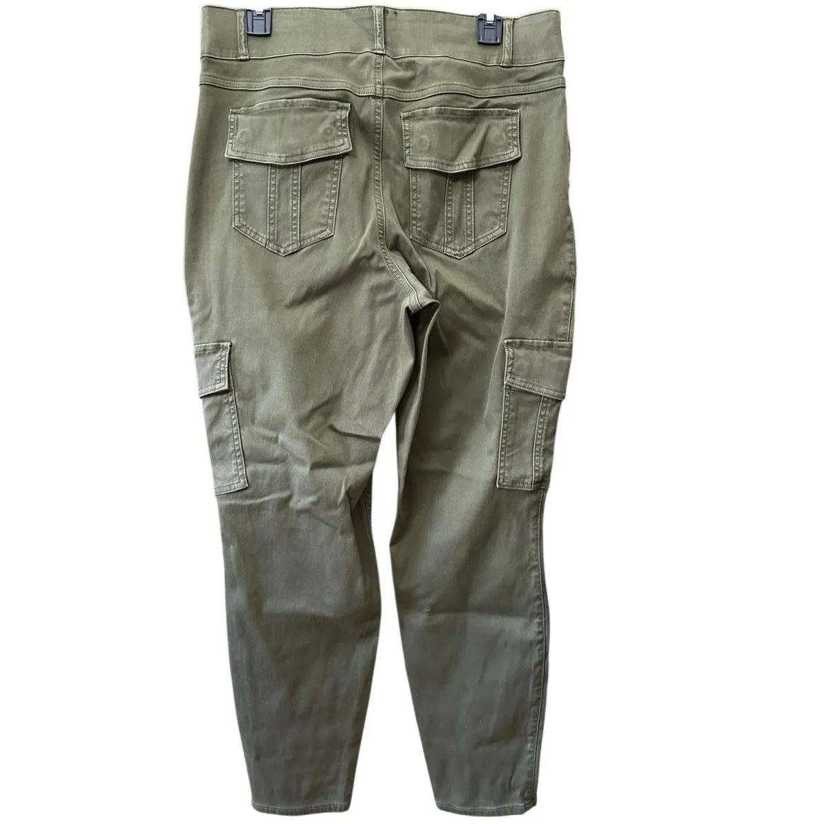 Spanx Stretch Twill Ankle Cargo Pants 20311R Olive Green Size 1X - Image 2