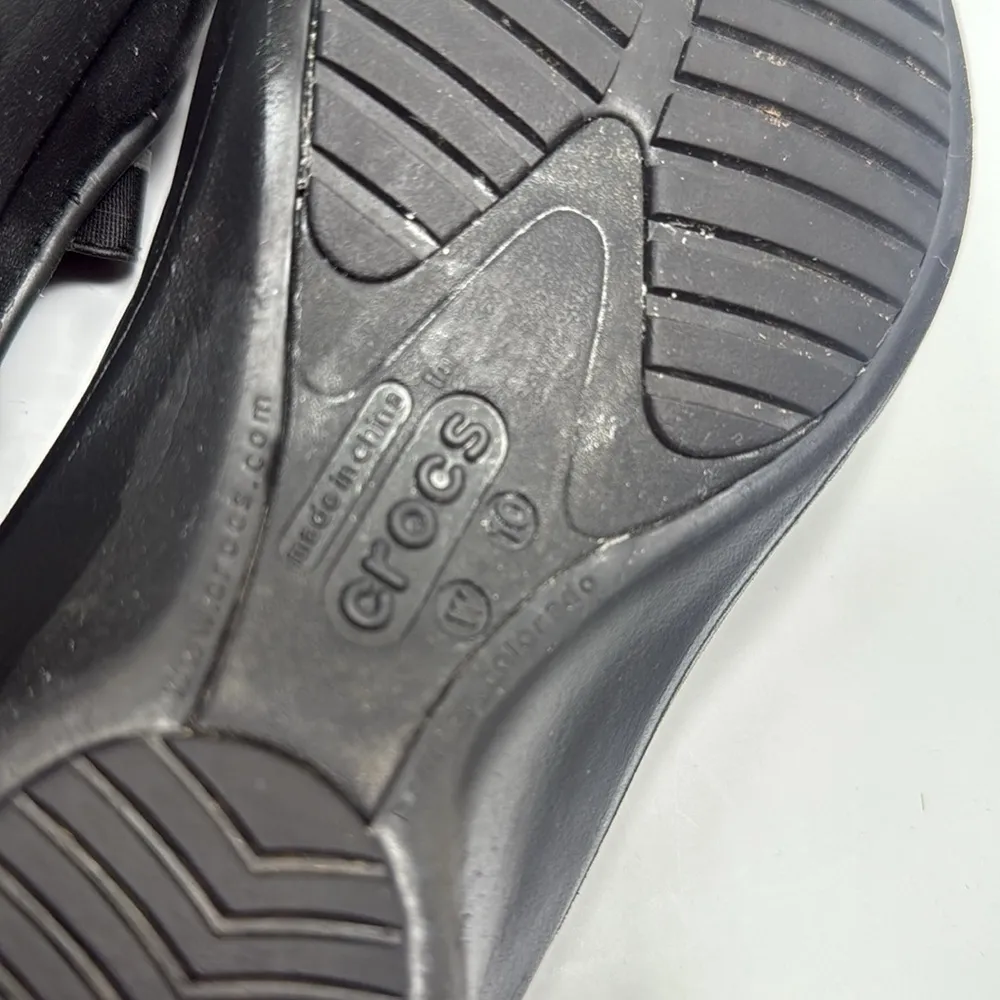 Crocs Juneau Black Loafer Lightweight Comfort Shoes Croclite S-305 Sz 10 - Image 8