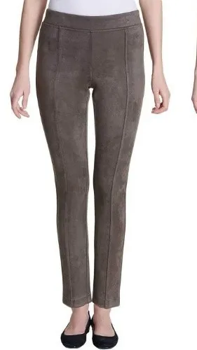 Andrew Marc Women's Taupe Super Soft Stretch Faux Suede Pull On Pants Size Small - Image 1