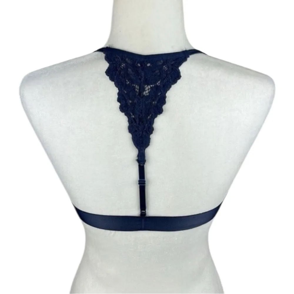 Aerie Blue Lace Bralette Size M - Image 3