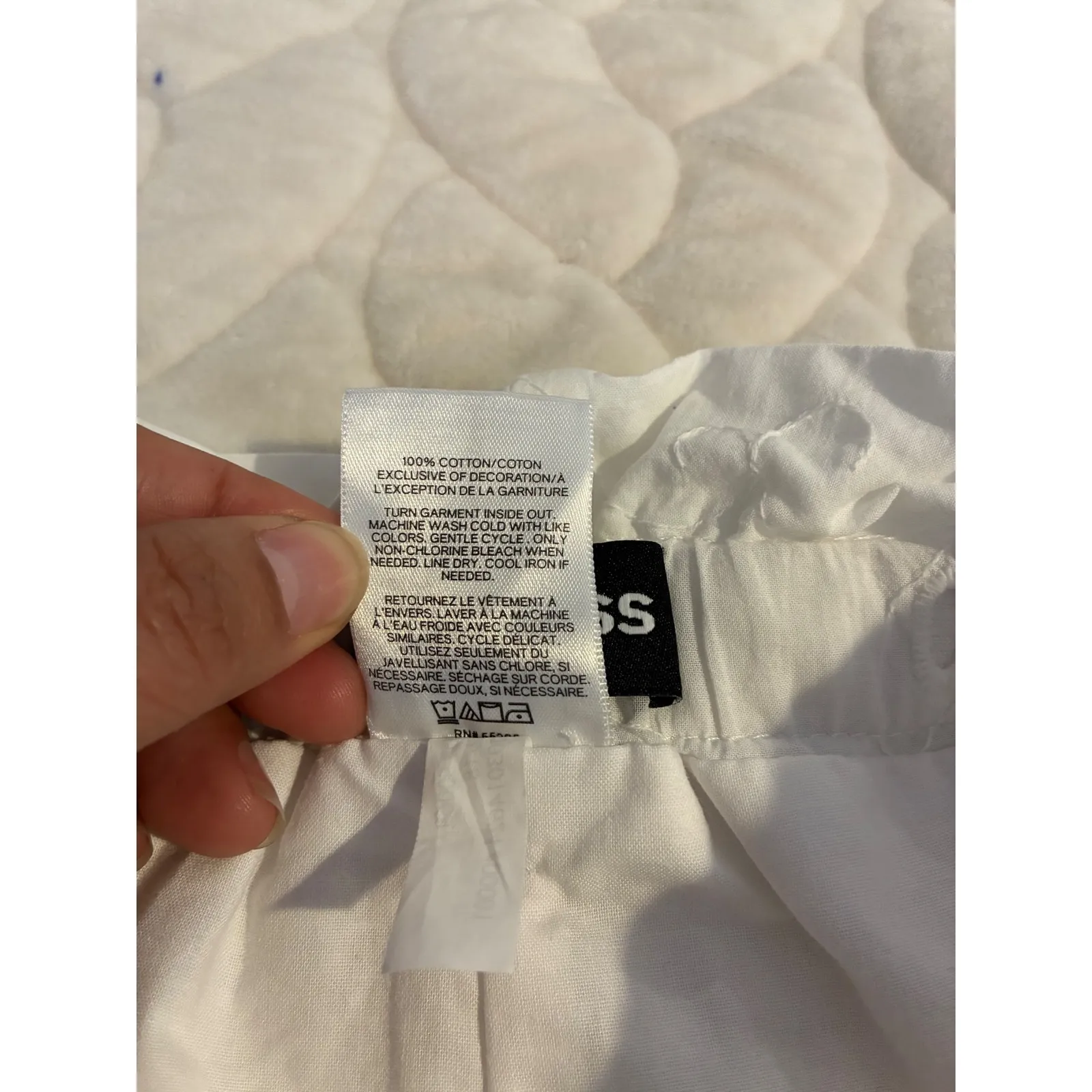 Express Eyelet Embroidered Shorts High Rise White‎ Floral Festival Concert-XL - Image 4