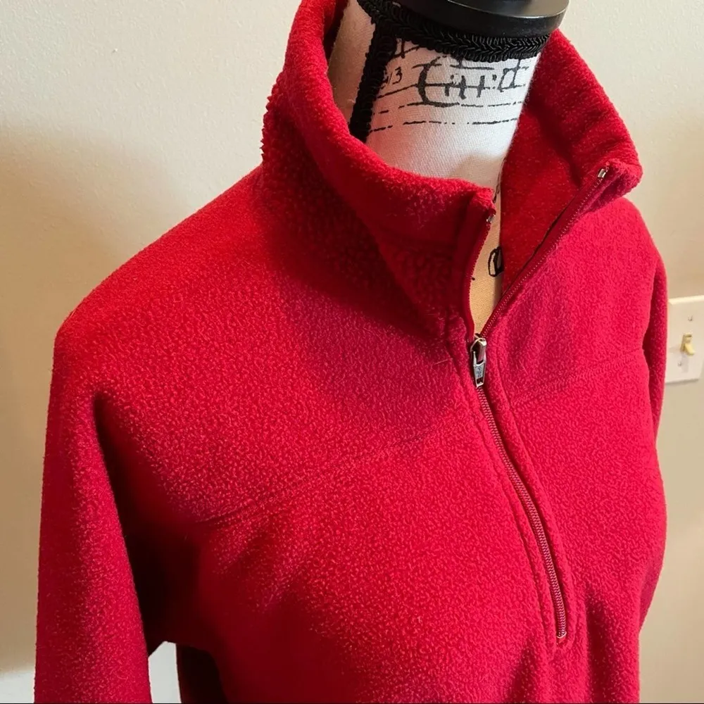 Patagonia Synchilla 1/4 Zip Fleece Sweatshirt ruby Red Xsmall Vintage Y2k - Image 2