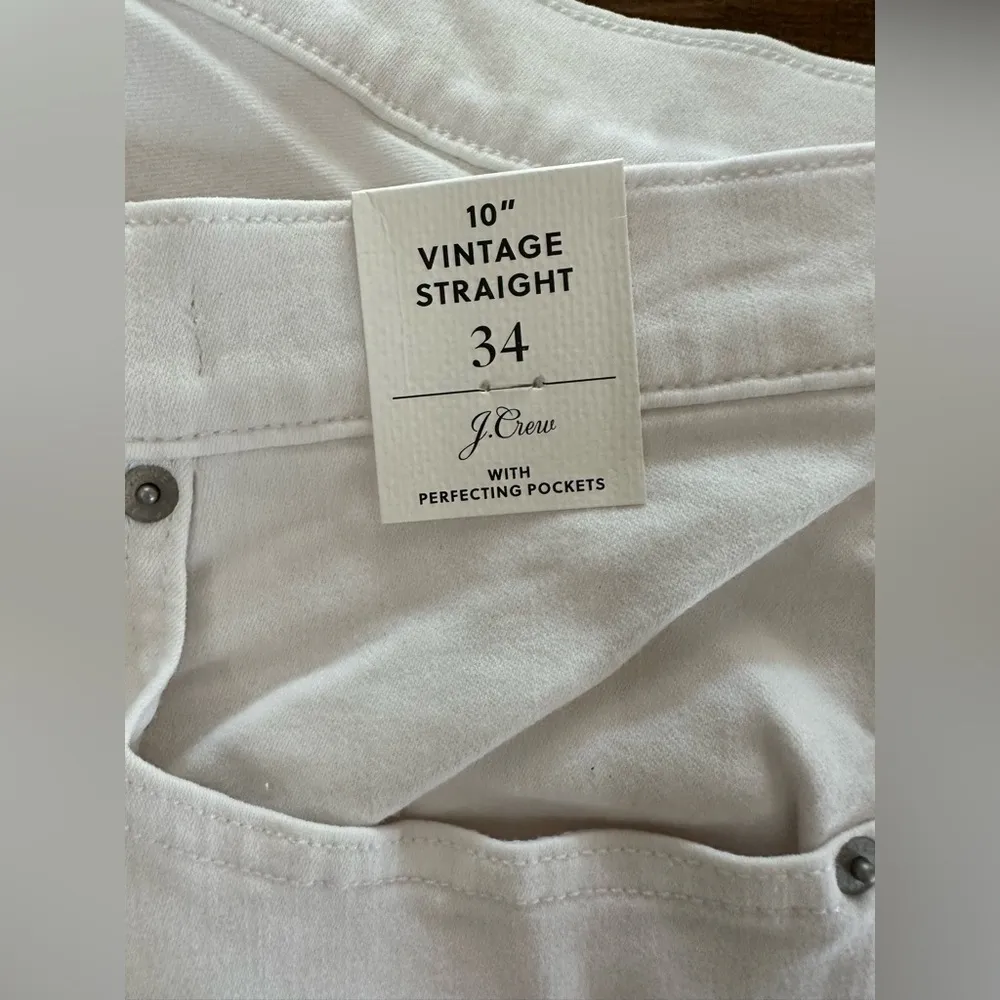 J. Crew Women's High Rise 9" Vintage Straight Leg Denim Jeans Size 33 White NWT - Image 8