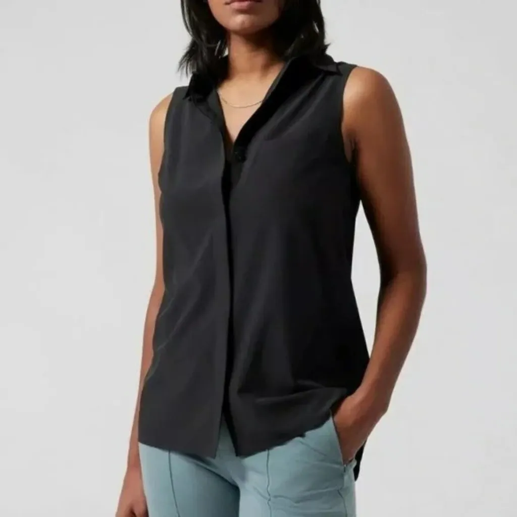 Athleta Urbannite ll Sleeveless Button-Up Tank Tops - Size XS - Image 16