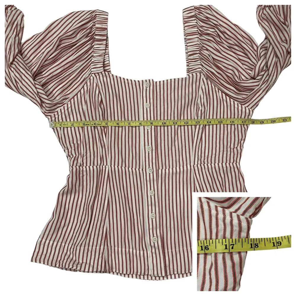CAbi Carnival Top (Style 5890) - Red Stripe - Medium - Image 5