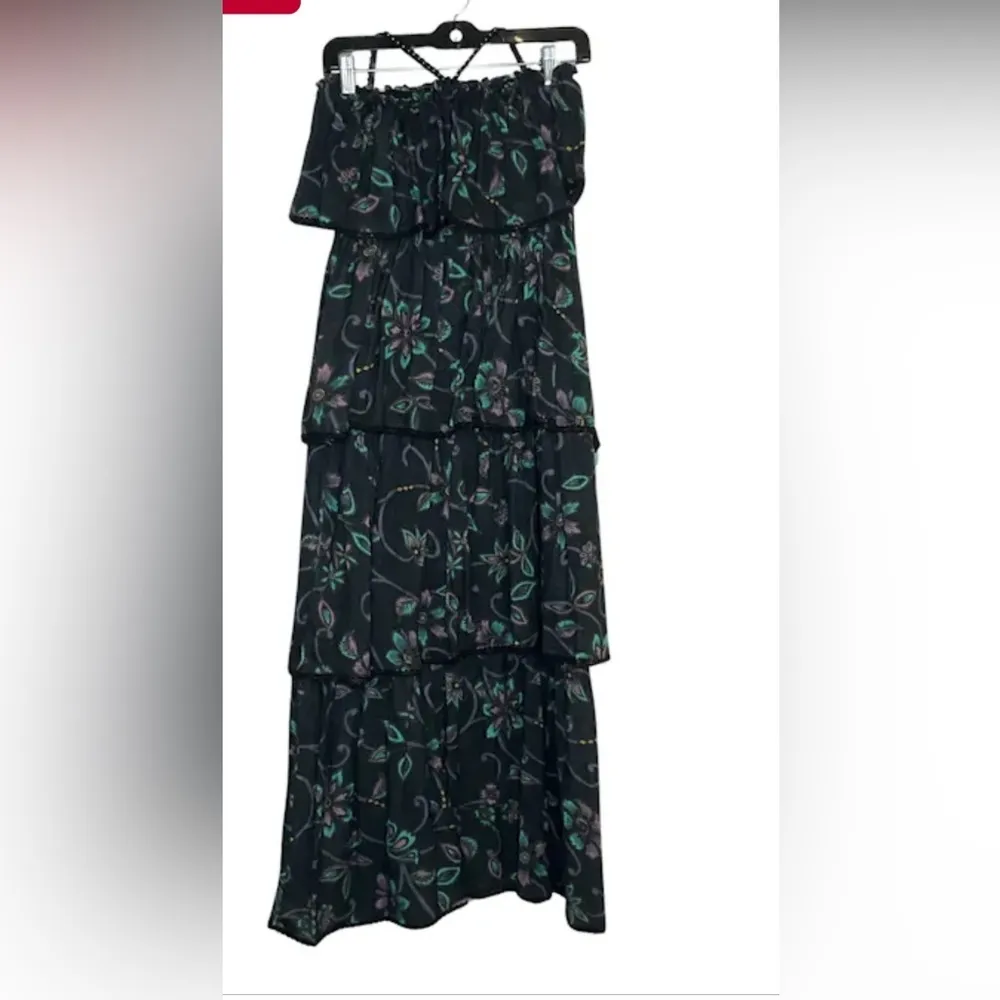 Isla Dress OLLARI NWT 206$ sold out Xs free people tassel summer boho floral Blue - Image 5