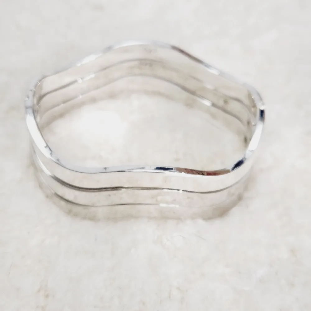 SOLID Sterling Silver Bracelets Set of 2 - Image 9