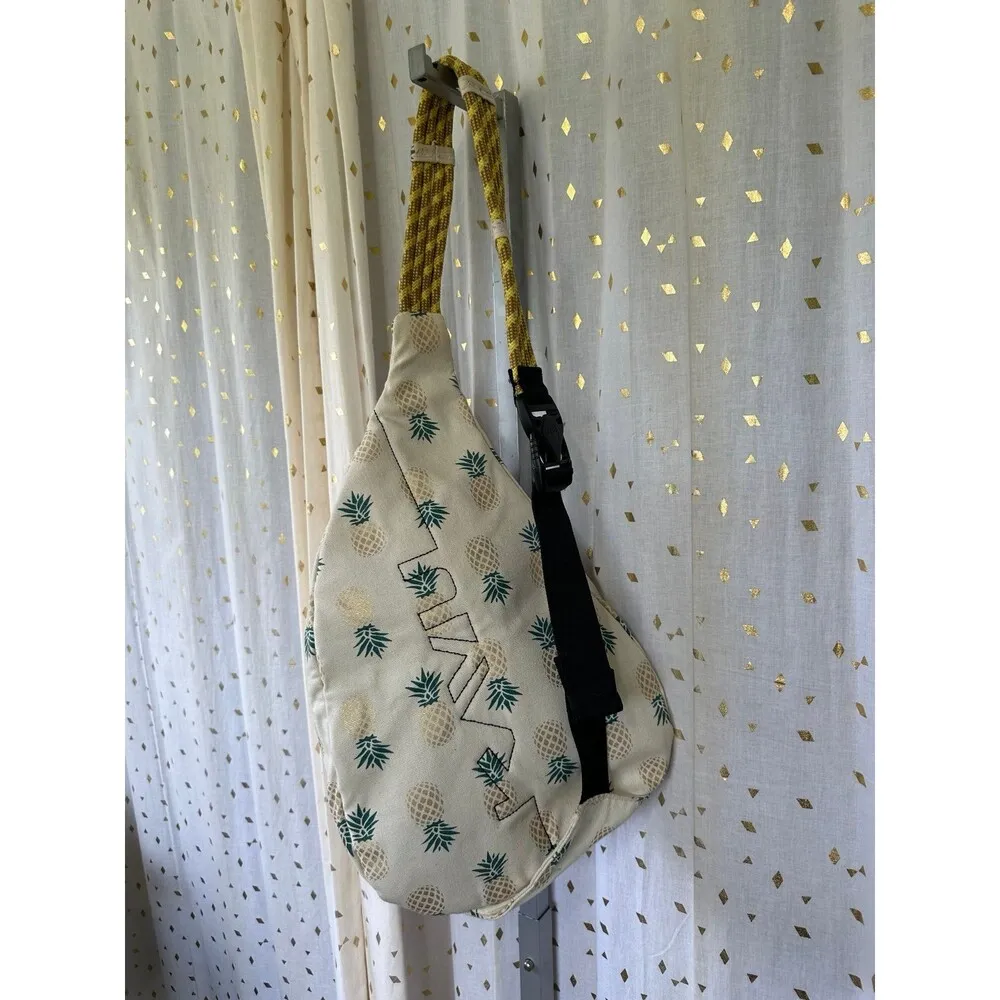 Kavu Original 100% Cotton Pineapple Express Rope Sling Crossbody Backpack Bag - Image 3
