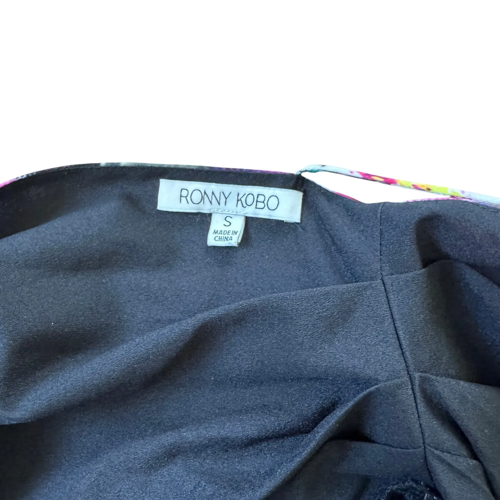 Ronny Kobo Mika Floral Crepe Bodysuit Pink - Image 5